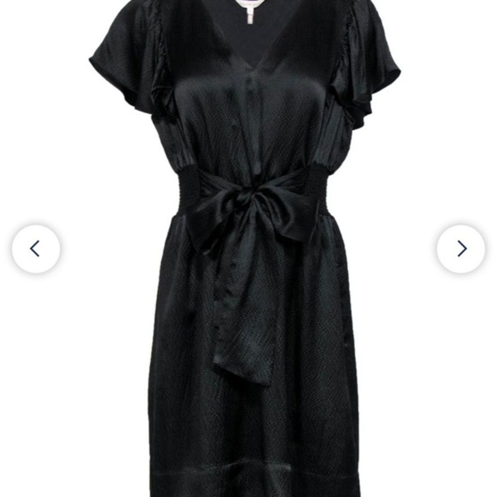 Rebecca Taylor Black Textured Silk Dress